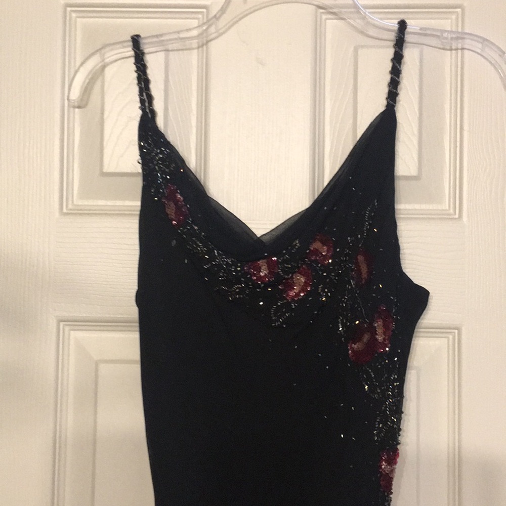 COPY - Black vintage gown with embroidery.